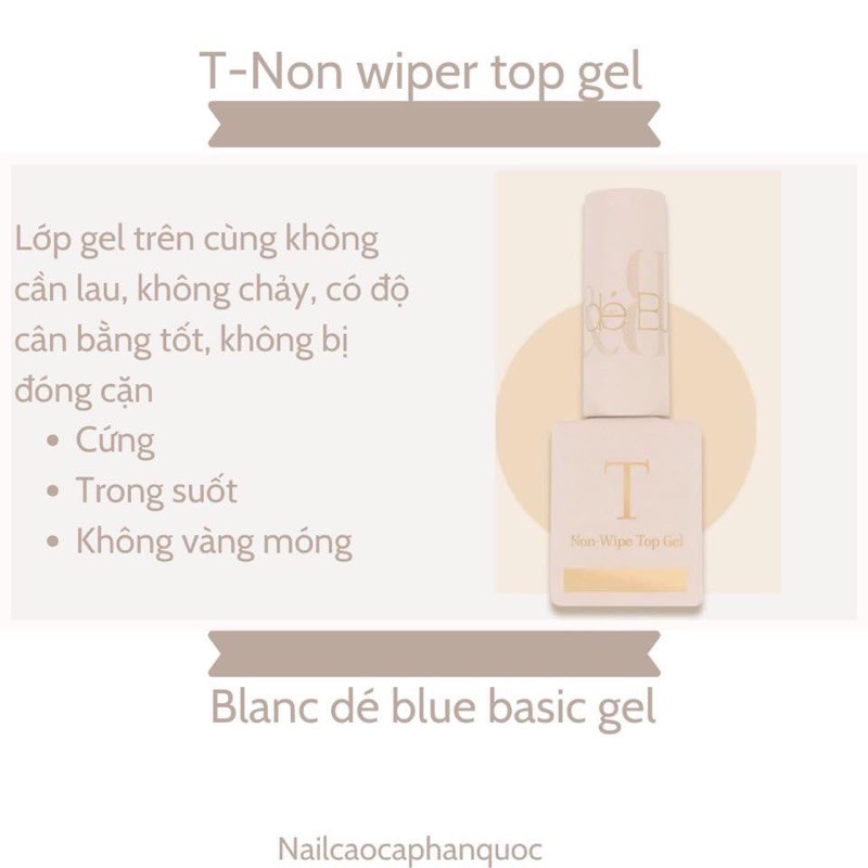 Freeship - Chính hãng Bộ sản phẩm Top- Base-Clear Basic gel Blanc dé blue