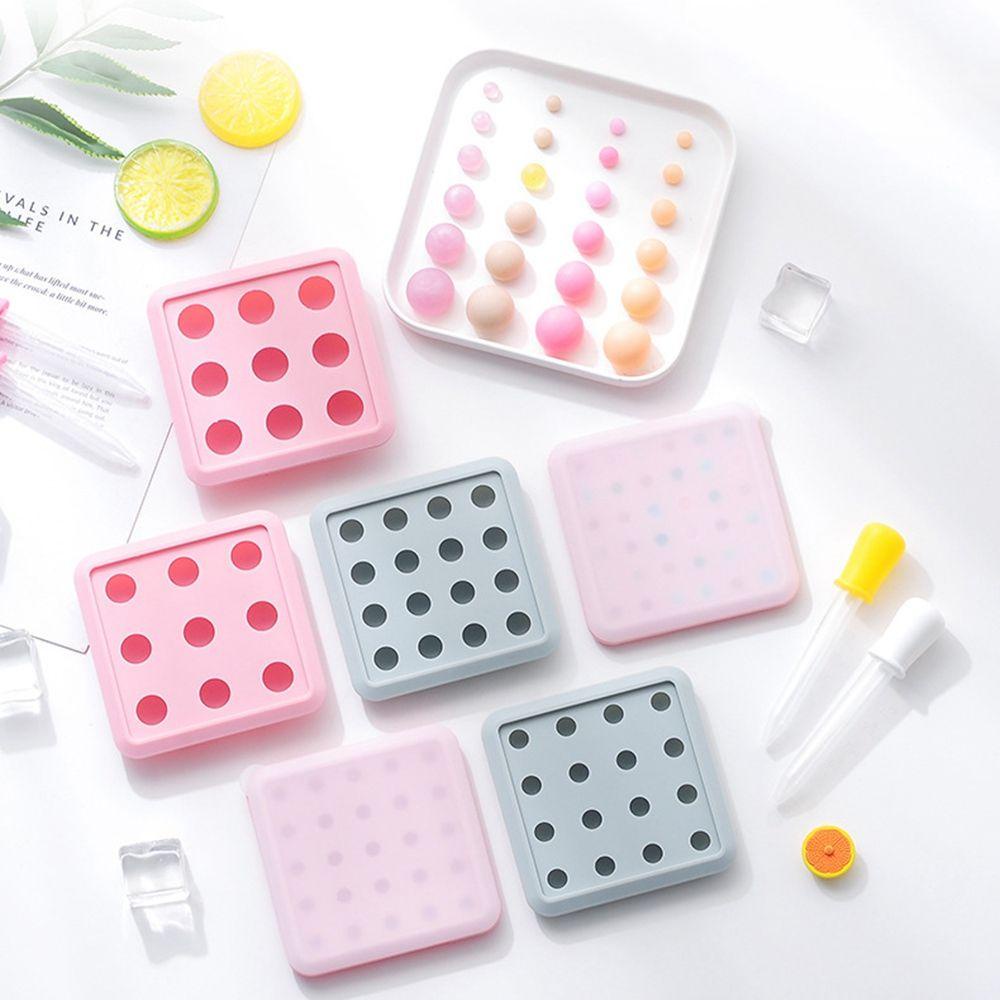 YIYU Khuôn Làm Đá Bằng Silica Gel Hình Cầu Mini DIY