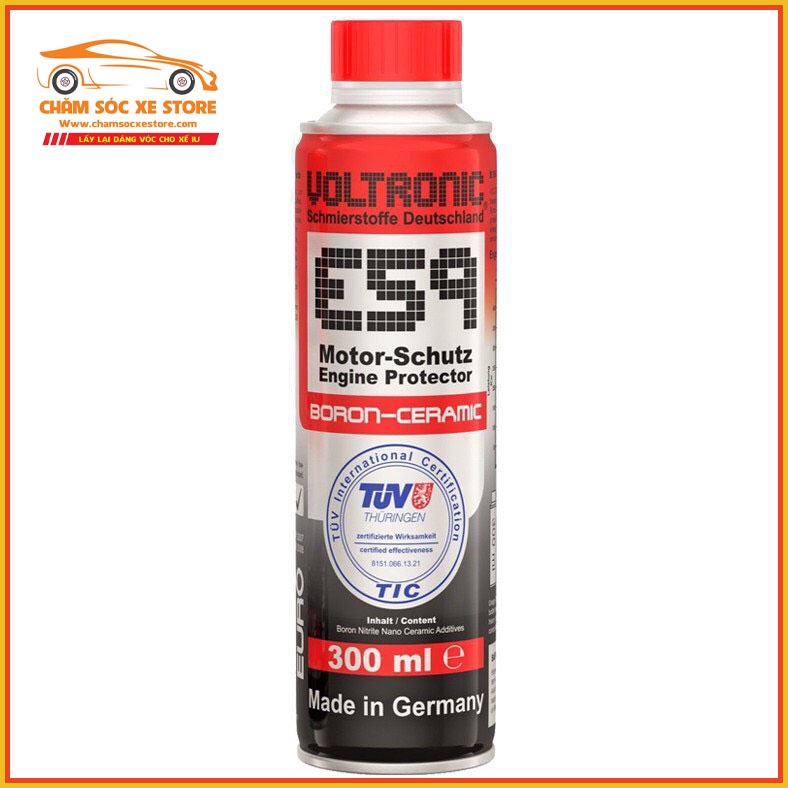 Phụ Gia Phủ Sứ Ceramic Động Cơ Dành Cho Nhớt Mới Voltronic E59 Moto-Schutz Engine Protector 300ml chamsocxestore