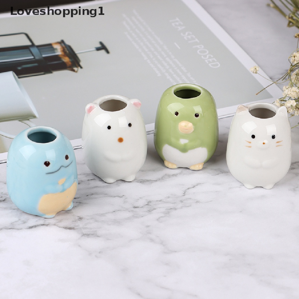 Giá Đỡ Bút Chì / Bàn Chải Đánh Răng / Muỗng Bằng Sứ Cỡ Nhỏ Tiện