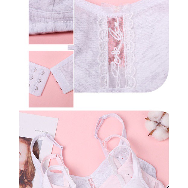 Bra / Áo Lá Cotton Nữ Sinh Đôi Mi Cài Sau Xuất Đông Âu ( AL:252) Hàng Loại Đẹp. | BigBuy360 - bigbuy360.vn