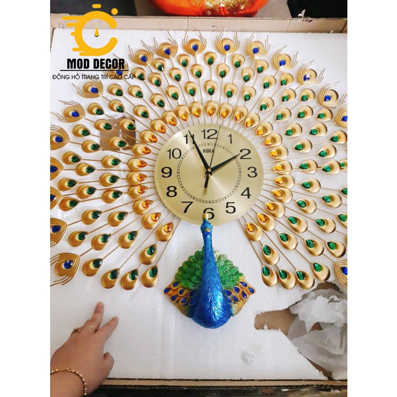 Đồng hồ treo tường kim trôi công đơn 912 siêu sang, siêu đẹp