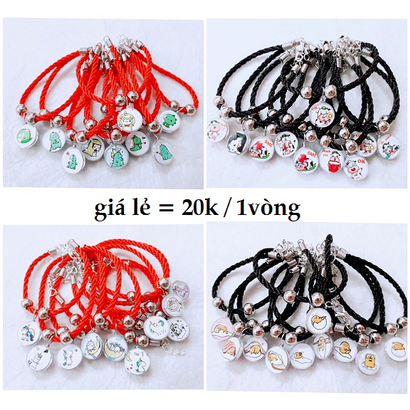 Set 10 vòng tay hình hoạt hình dễ thương