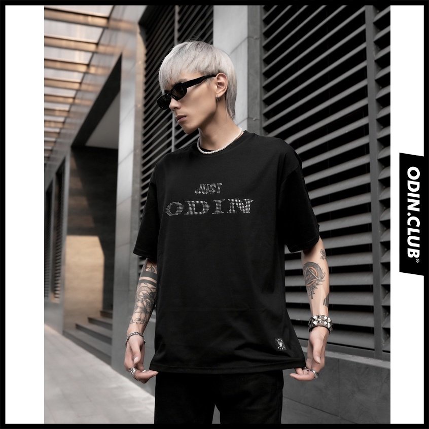 ÁO THUN OVERSIZE JUST ODIN, Áo phông oversize nam nữ đính đá, Local Brand ODIN CLUB