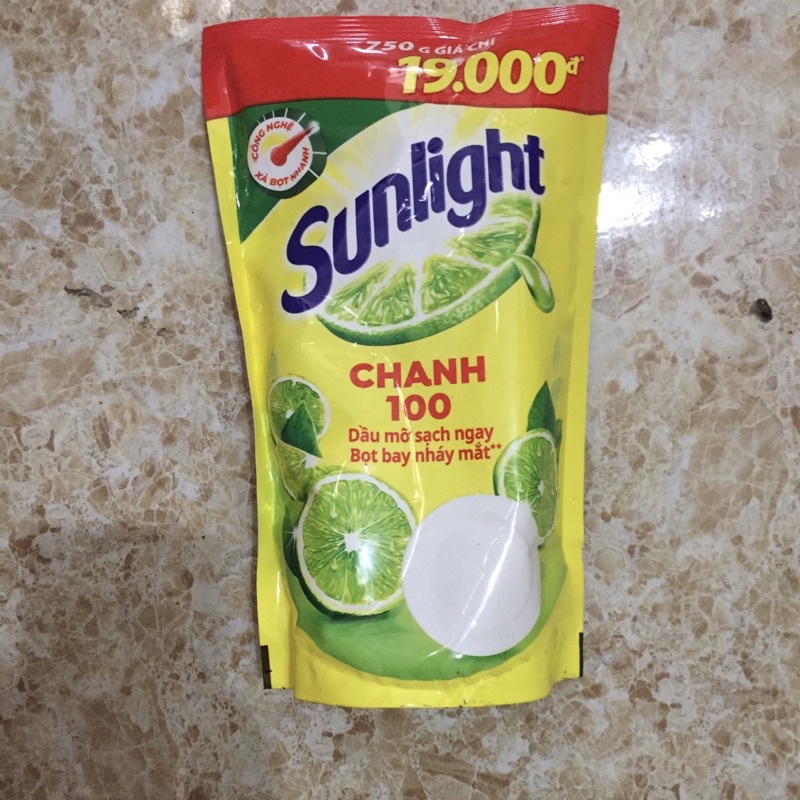 Nước Rửa Chén Sunlight Túi 750g Chanh/Trà Xanh