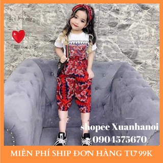 Bộ quần áo Alibaba bé gái thổ cẩm mẫu