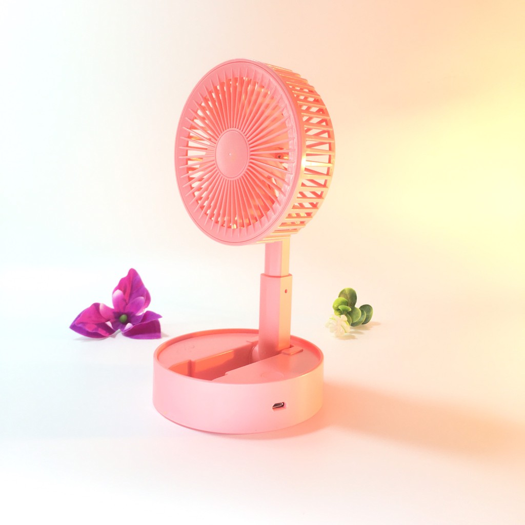 Quạt Mini Cầm Tay 3 Tốc Độ Gió Gấp Gọn A9 Tiện Dụng - TẶNG KÈM Pin Và Cáp Sạc USB (PK12store) | BigBuy360 - bigbuy360.vn