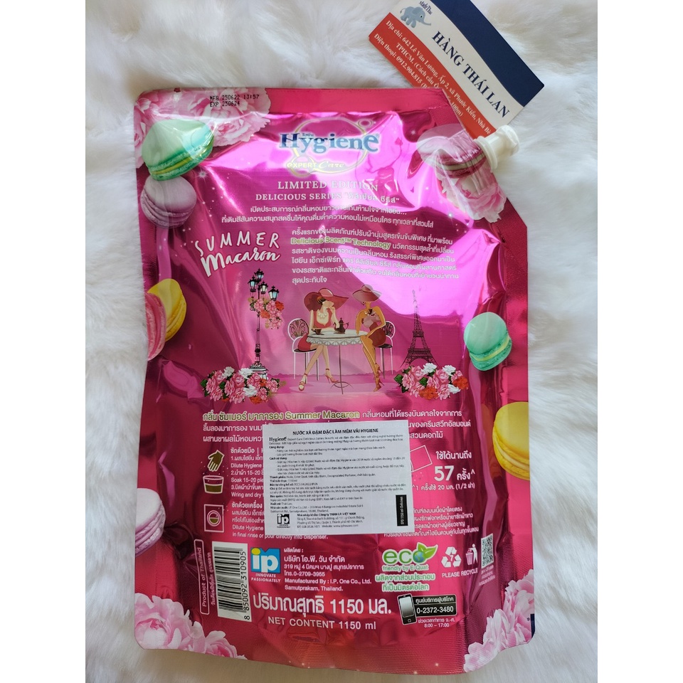 NƯỚC XẢ VẢI HYGIENE THÁI LAN 1150ML Màu Hồng Summer Macaron