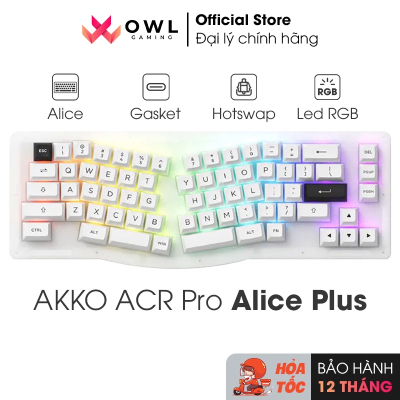Bàn phím AKKO ACR Pro Alice Plus (Gasket Mount / RGB / Hotswap / AKKO CS Crystal)