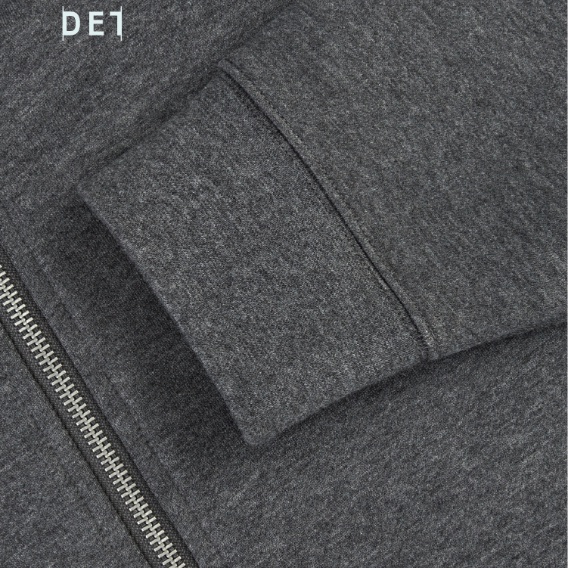 Áo khoác nam Hoodie DETERMINANT vải da cá - kháng khuẩn - ngăn mùi - màu xám - Heather Grey [DETH01]