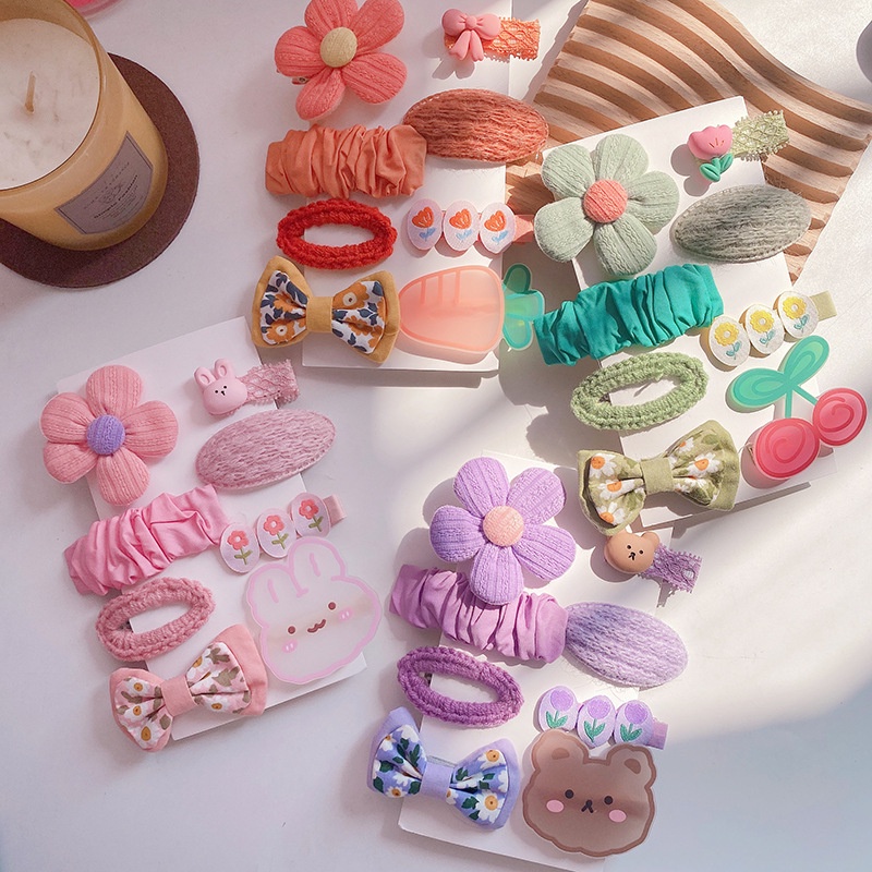 Set 8 Kẹp Tóc Nhiều Loại Nhiều Màu Pastel Cho Bé Gái MINTSCLOSET Mint's Closet - P187