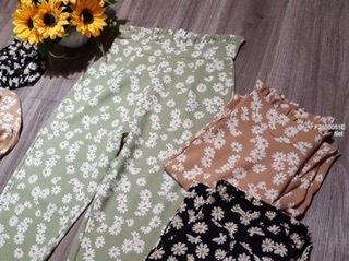 Set hoa cúc áo croptop