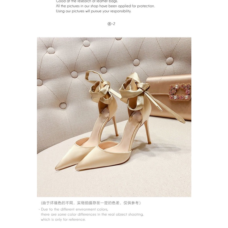 Giày Cao Gót Mũi Nhọn Màu Nude Phong Cách Thời Trang Mới 2022