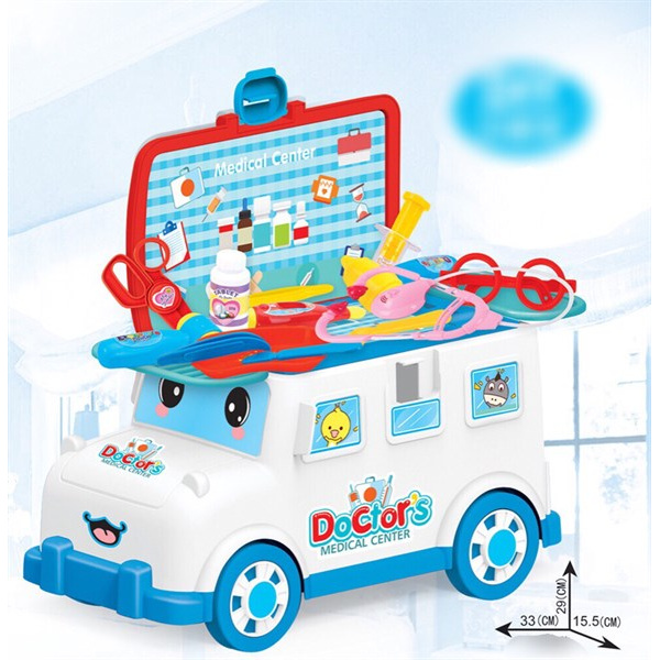 [Hàng cao cấp] Hộp đồ chơi xe khám bác sĩ lưu động tiện ích y hình cho bé  899-3