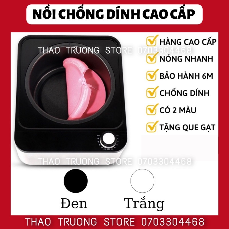 Nồi nấu sáp wax lông nóng chống dính Ceramic - Hàng cao cấp