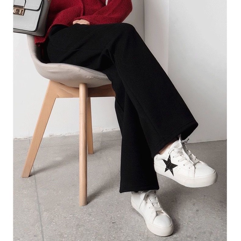 Q05 Quần ống suông lót lông kèm ảnh thật