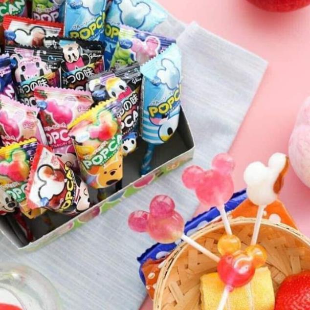 Kẹo mút vị trái cây hình Mickey- Glico Lollipop PopCan Mix