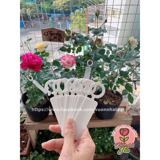 Thẻ tag tên hoa cây kiểng dạng móc bằng nhựa cứng