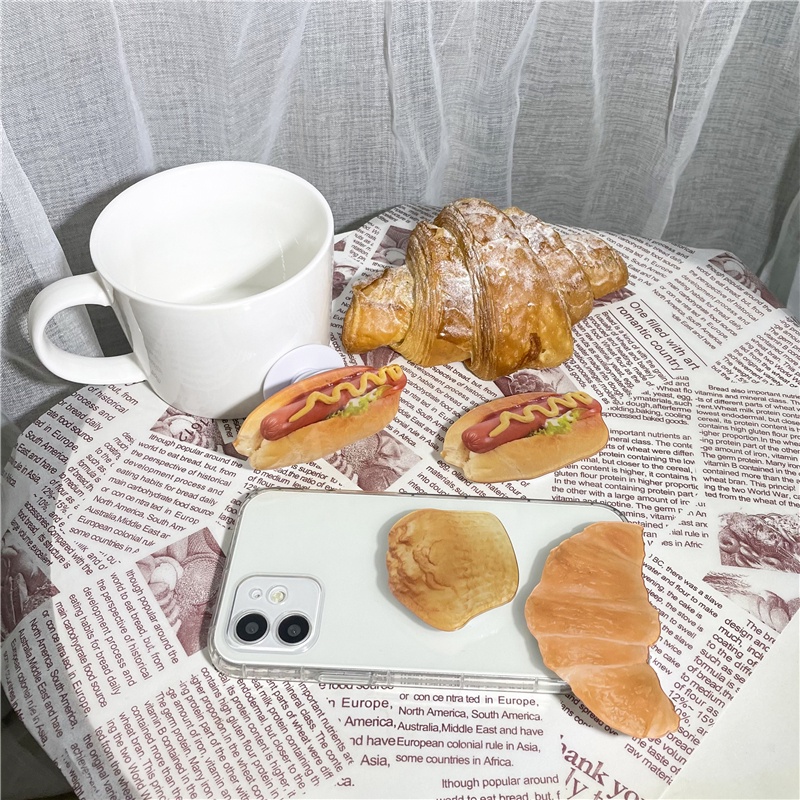Giá đỡ điện thoại hình bánh mì bằng acrylic độc đáo sáng tạo