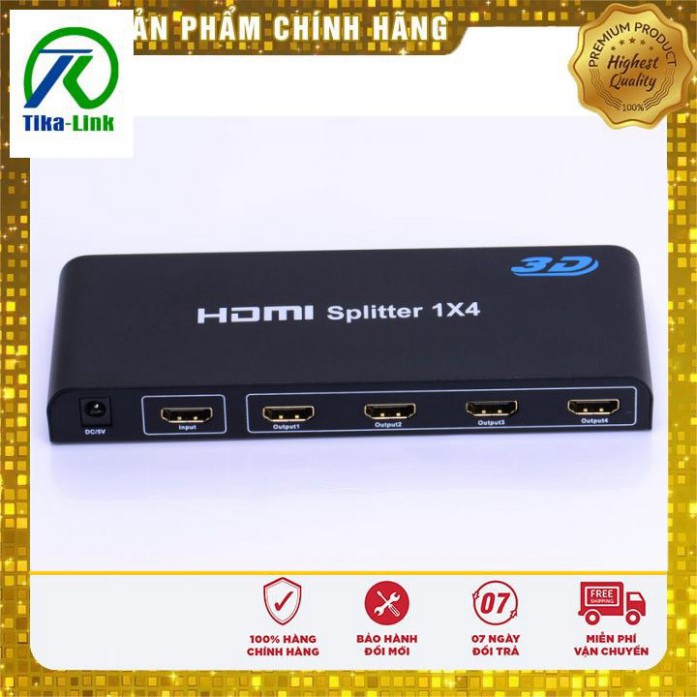 Bộ chia HDMI (Xả Kho) Bộ chia HDMI 1 ra 4 – HDMI Splitter 1x4 Full HD 1080 Gía Sỉ=Gía Lẻ