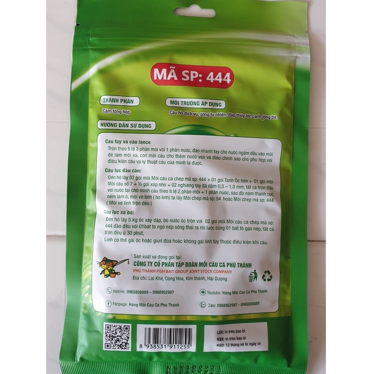 Mồi câu cá chép Con Cáo mã 444 (150g/gói)