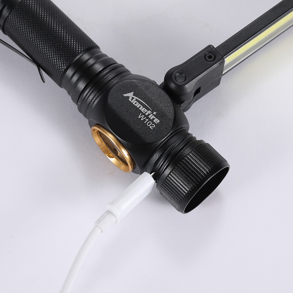 Đèn pin ALONEFIRE W102 LED COB nam châm có thể gập lại tiện dụng