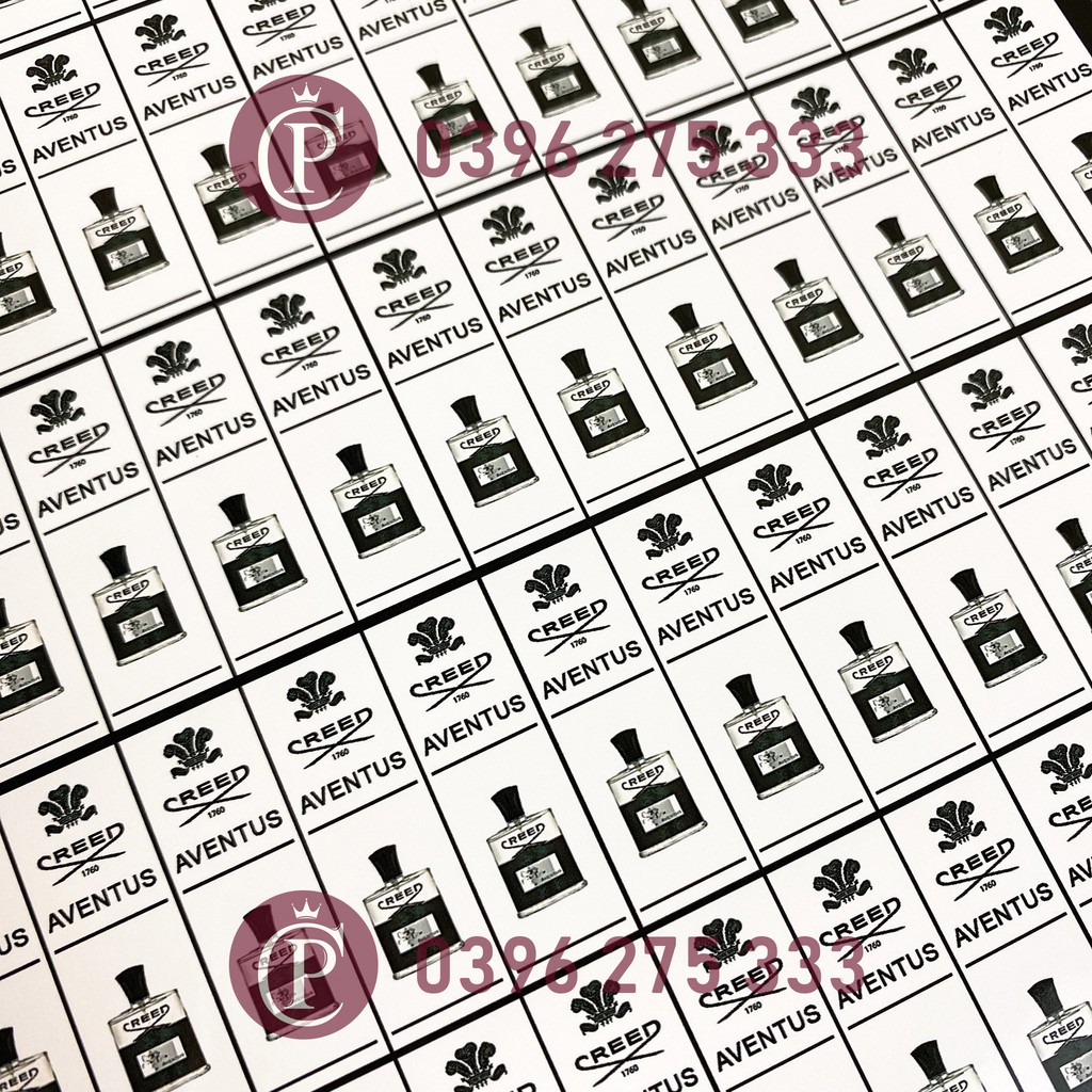 40 tem dán lọ chiết nước hoa - Decal bóc dính