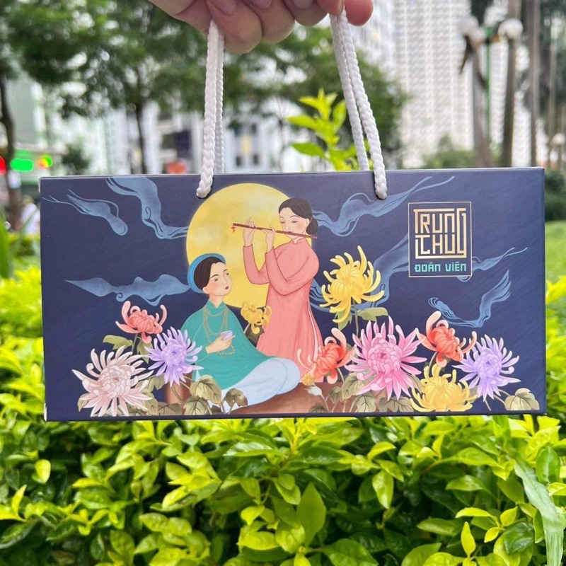 Hộp đựng bánh trung thu 2 bánh 150g-250g giao ngẫu nhiên