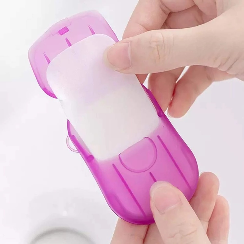 Set 20/50 Miếng Xà Phòng Giấy Mini Dùng Một Lần Đa Ứng Dụng