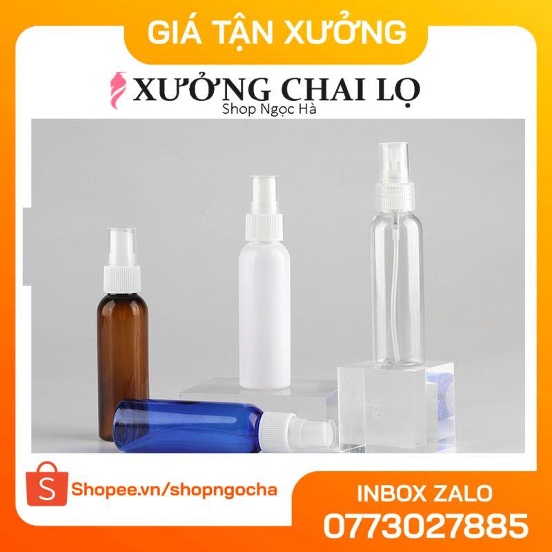 Chai Xịt Phun Sương ❤ GIÁ RẺ NHẤT ❤ [Combo 100sp] Chai nhựa pet xịt phun sương 10ml,20ml,30ml,50ml,100ml chiết nước hoa