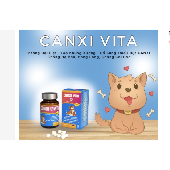 hộp canxi cho chó mèo Vita nano pet hộp 50g (100 viên)