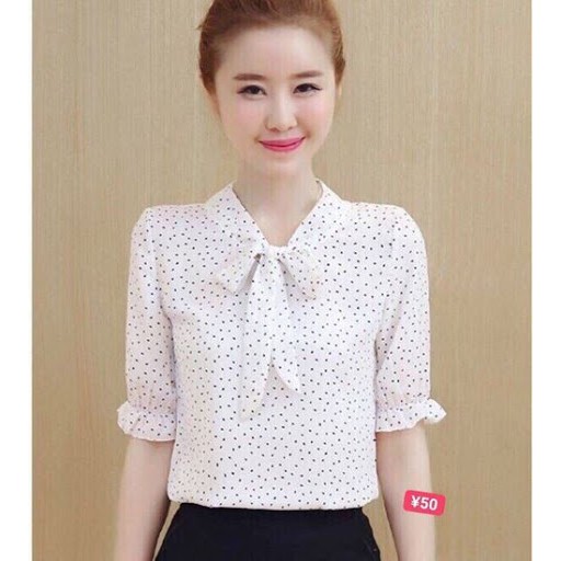 áo sơ mi nữ chấm bi (haluat)