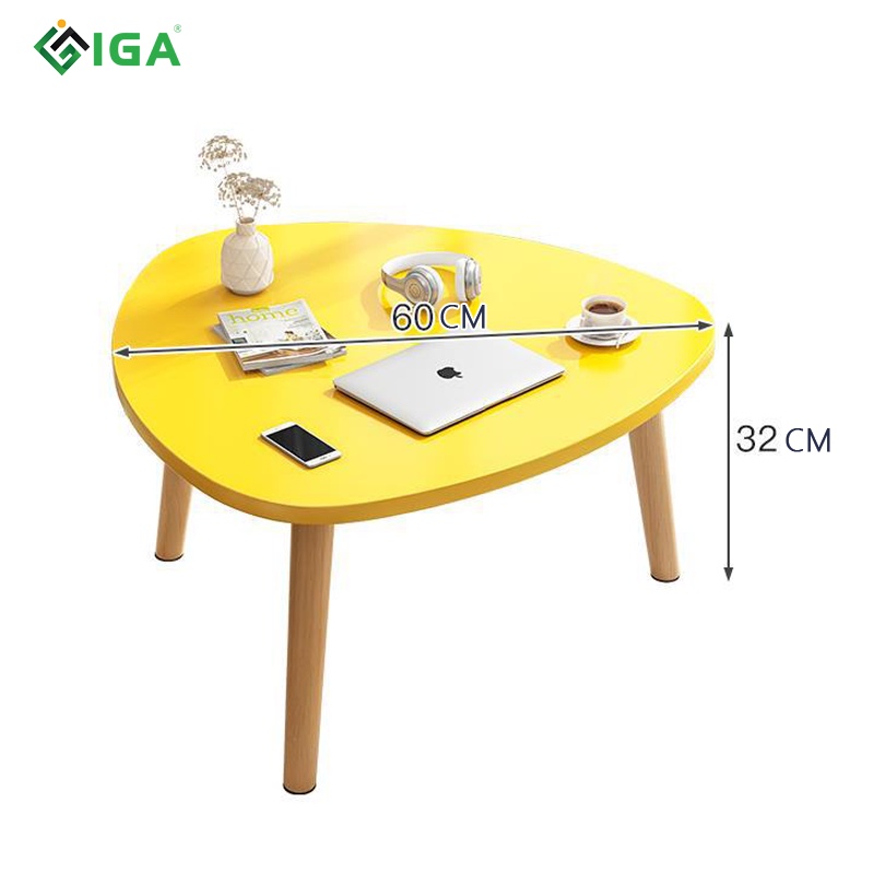 Bàn trà sofa ngồi bệt bàn - bàn ăn ngồi bệt mặt tam giác - GP77