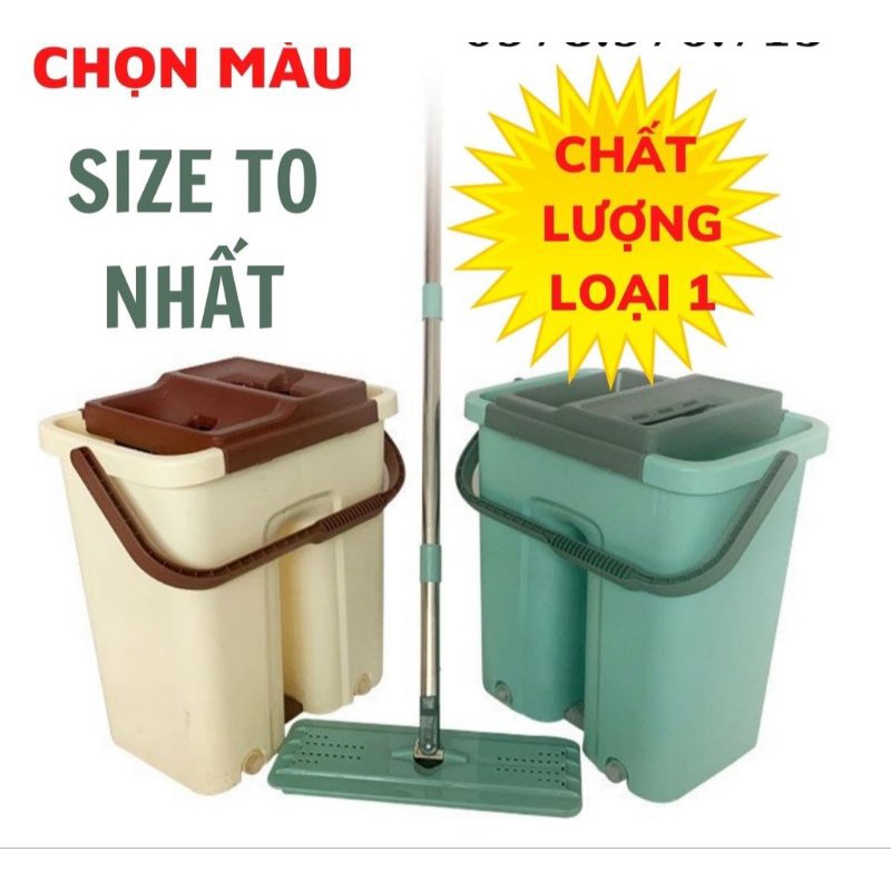 Bộ Lau Nhà Tự Vắt Thông Minh 2 Ngăn