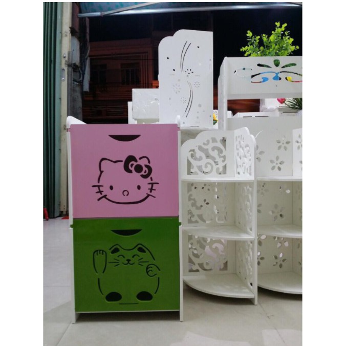 Tủ đầu giường mèo Kitty thiết kế nhỏ gọn, hiện đại FNN 275 | BigBuy360 - bigbuy360.vn