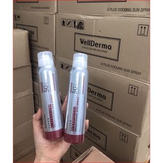 Xịt Chống Nắng Chống Trôi, Giảm Nhiệt, Làm Mát Da Wellderma G PLus Cooling Sun Spray 180ml