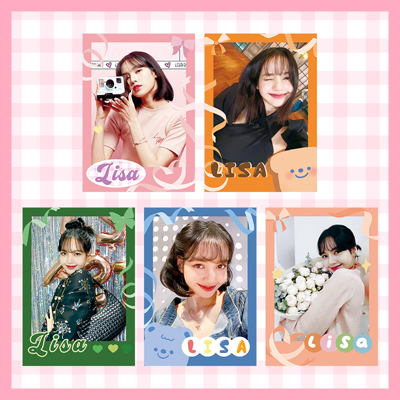 Thẻ ảnh polaroid chủ đề thành viên nhóm nhạc Blackpink