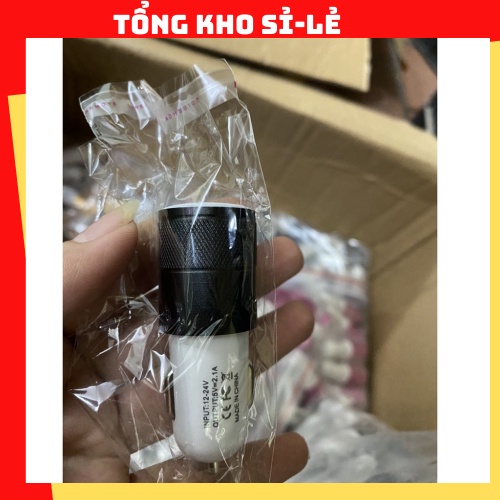 Củ Sạc Nhanh 2 Cổng Usb Dc 2.1a Cho Xe Ô Tô ( Có Hộp Đựng) 88154 TỔNG KHO SỈ 88