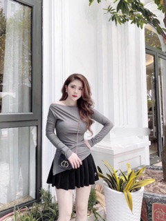 ÁO PHÔNG LỆCH VAI XẺ TÀ
