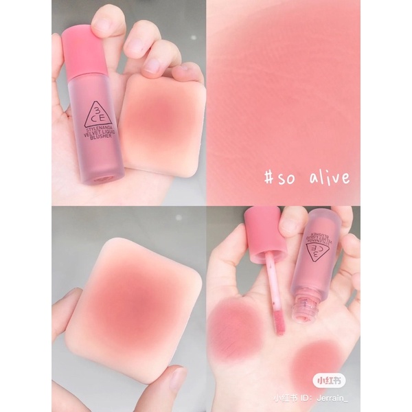 Màu Má 3CE Dạng Kem Velvet Liquid Blusher