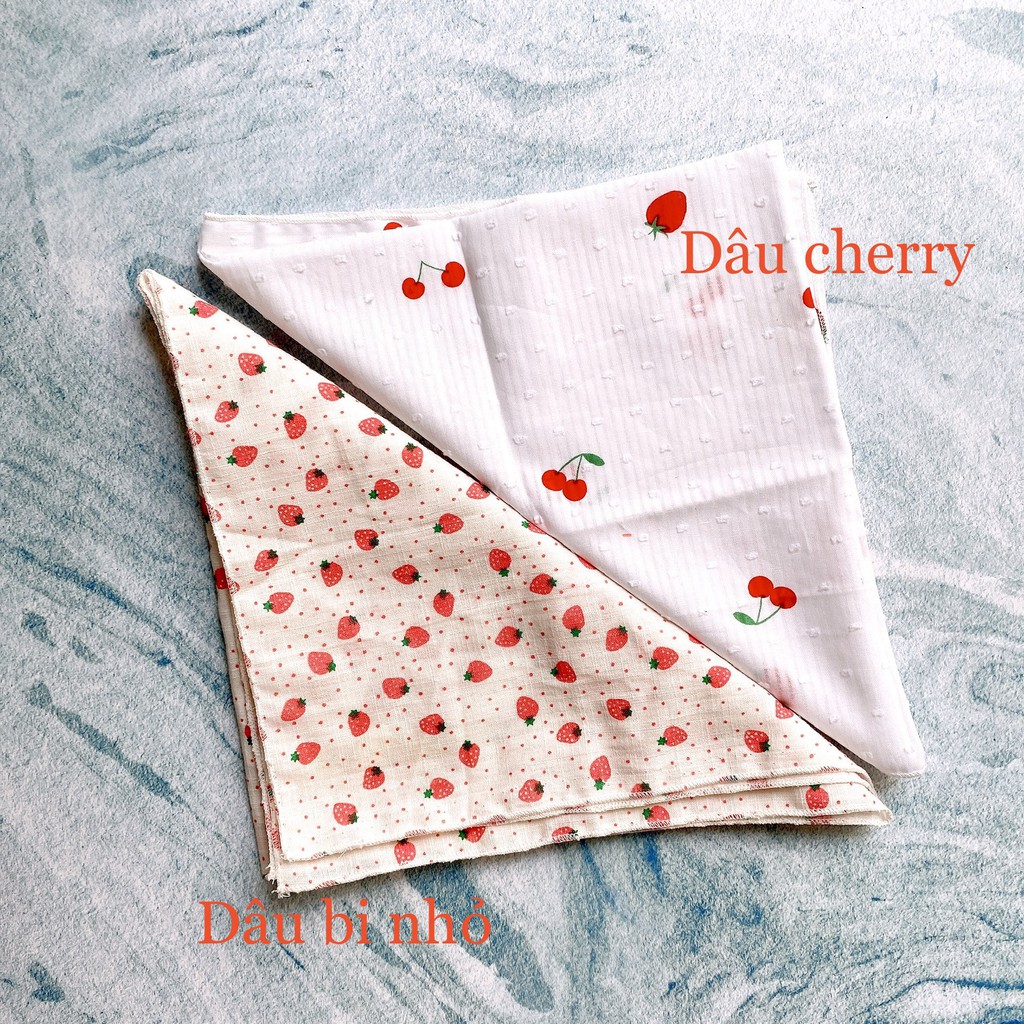 {Ảnh thật} KHĂN BANDANA DÂU CHERRY  ĐŨI CUTE, TURBAN ĐA NĂNG CỘT TÓC, KHĂN CỔ, ĐEO TAY ULLZANG