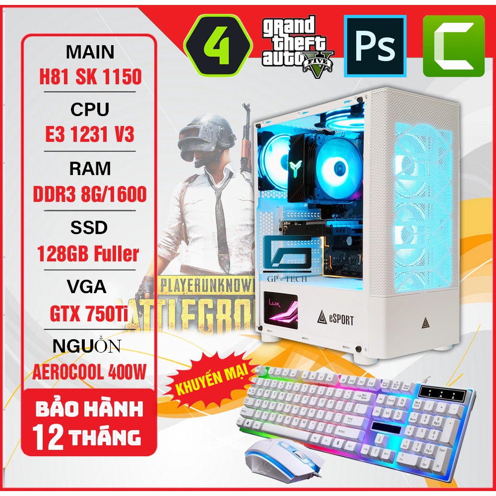 Máy tính để bàn GAMING E3 1231 V3 siêu mạnh - Chiến FO4, GTA5, PUBG MB, VLTK,... | BigBuy360 - bigbuy360.vn