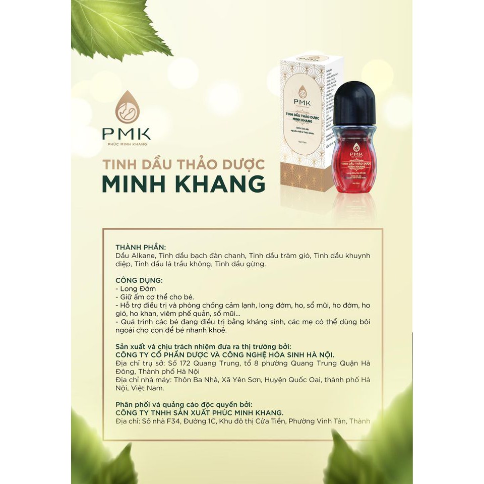 tinh dầu thảo dược phúc minh khang