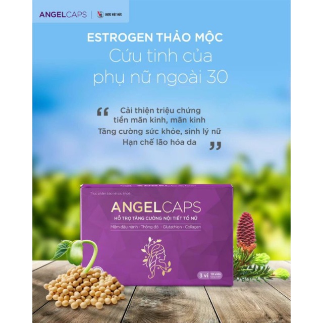Hỗ trợ tăng cường nội tiết tố nữ ANGELCAPS , Estrogen thảo mộc