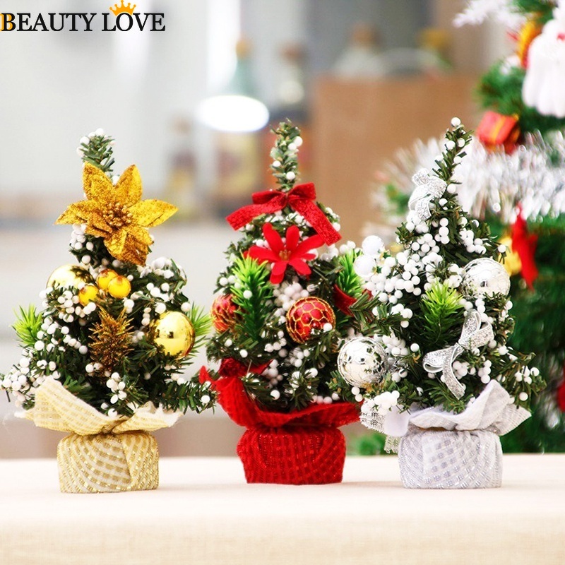 Cây Thông Giáng Sinh Mini 20cm Để Bàn Trang Trí Đa Ứng Dụng