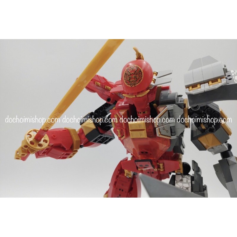 Lắp Ráp Lari 11555 MG210 7182 61065 Chiến giáp hợp thể của Kai & Cole Ninjago
