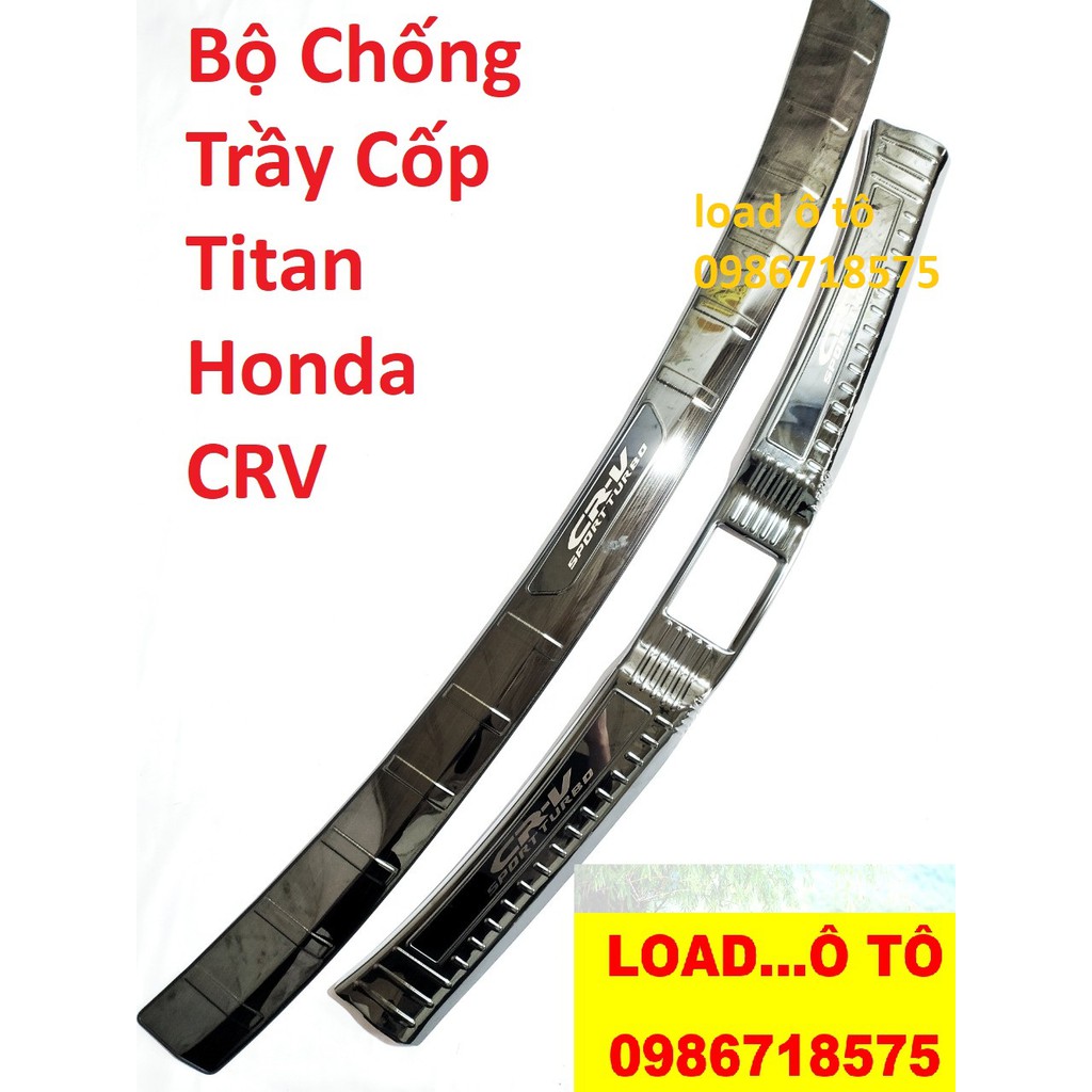 ốp chống trầy cốp trong và ngoài titan Honda CRV 2018,2019,2020