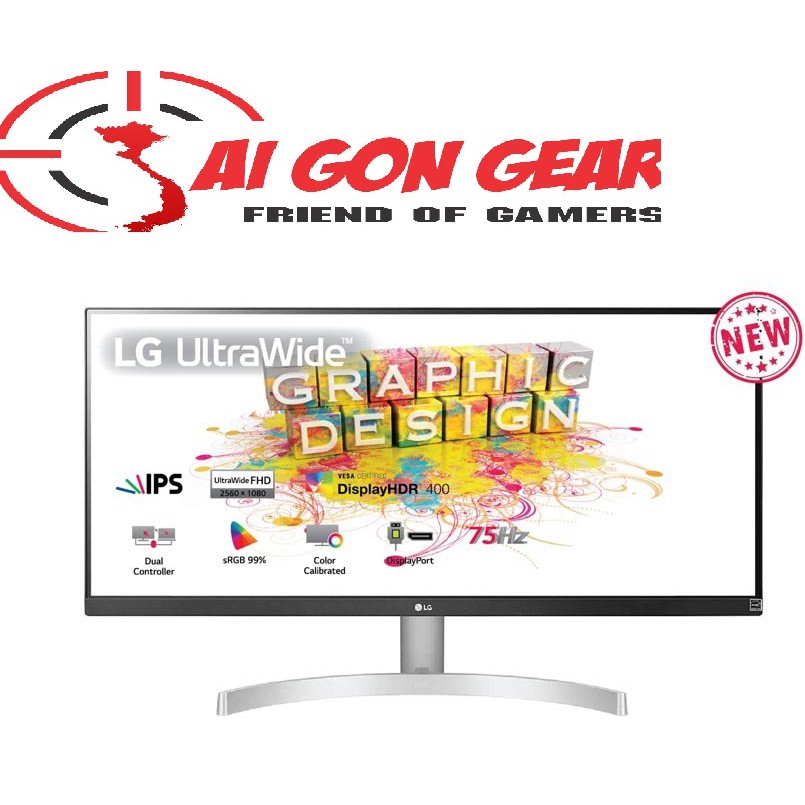 Màn hình LG 29WN600-W (29 inch/WFHD/IPS/75Hz/5ms/250 nits/HDMI+DP) new