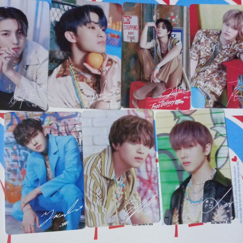 Set 7 card thẻ nhựa NCT DREAM - HOT SAUCE bo góc in 2 mặt có chữ ký