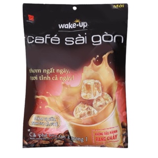 ( HSD: T2/2025) Cà phê sữa hòa tan Wake Up Café Sài Gòn 456g (19g x 24 gói)